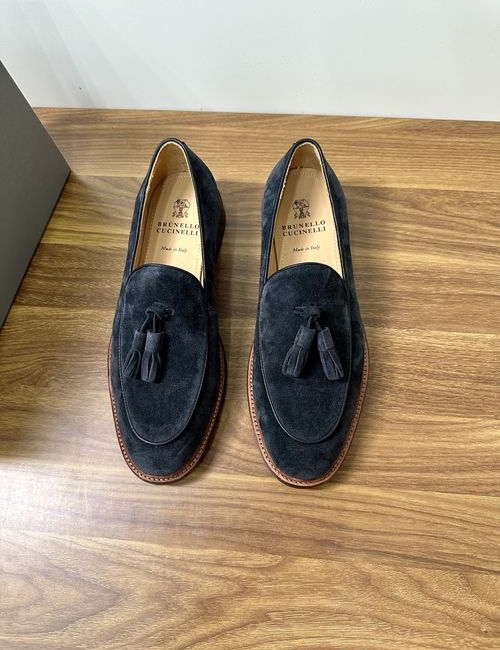 Brunello Cucinelli BC Suede Leather Penny Loafers