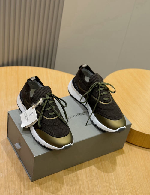 Brunello Cucinelli BC Knit Sneakers With PU Sole