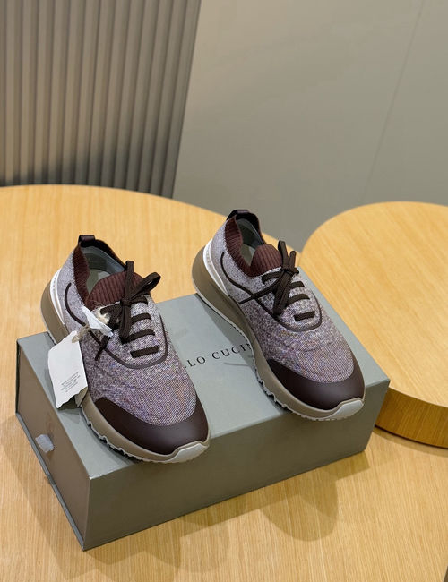 Brunello Cucinelli BC Knit Sneakers With PU Sole