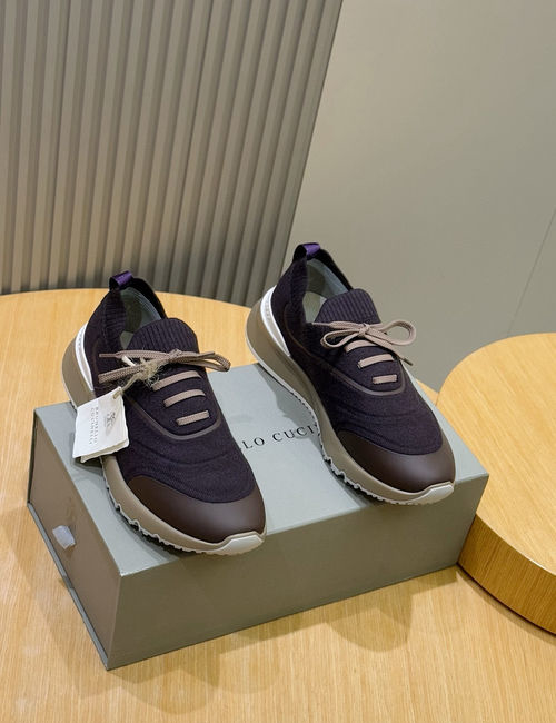 Brunello Cucinelli BC Knit Sneakers With PU Sole