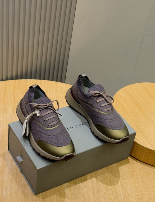 Brunello Cucinelli BC Knit Sneakers With PU Sole