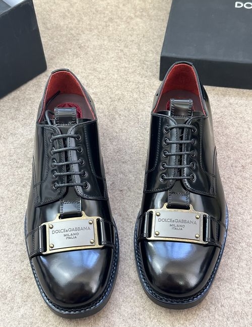 Dolce & Gabbana DG Lace-up Cowhide Casual Shoes