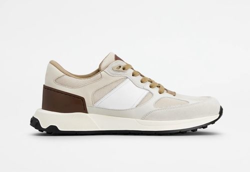 Tods Leather Fabric Casual Sneakers With Non-slip Sole