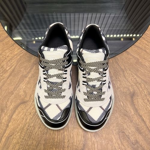 Burberry Neptune Check Knit Sneakers With Rubber Sole