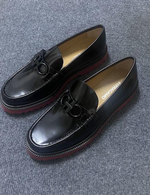 Ferragamo Cowhide Business Formal Leather Shoes
