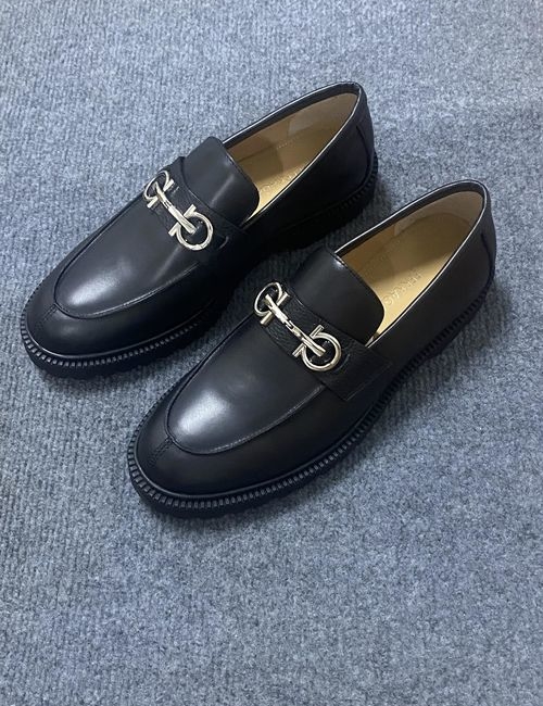 Ferragamo Cowhide Business Formal Leather Shoes