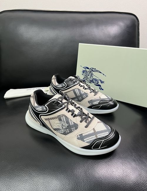 Burberry Stitched Leather Sneakers Comfortable Insole