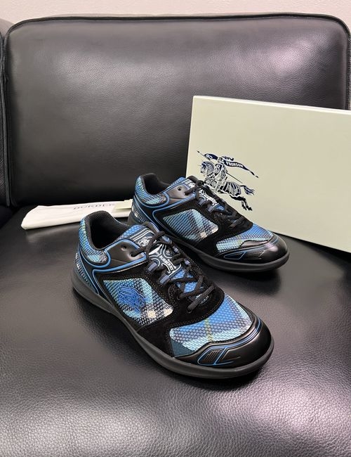 Burberry Stitched Leather Sneakers Comfortable Insole