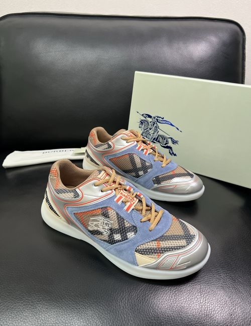 Burberry Stitched Leather Sneakers Comfortable Insole