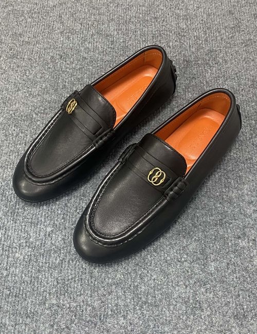 Bally Calfskin Loafers Hardware Buckle One-piece Sole Shoes