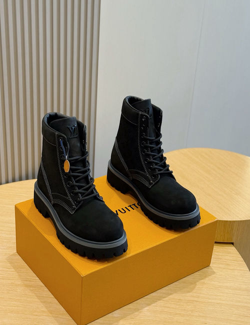 Louis Vuitton LV Ranger Ankle Boots With Jacquard Fabric