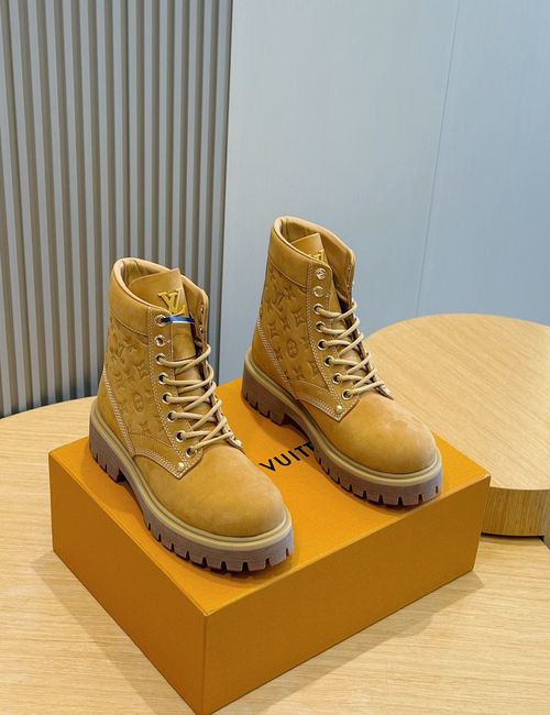 Louis Vuitton LV Ranger Ankle Boots With Jacquard Fabric