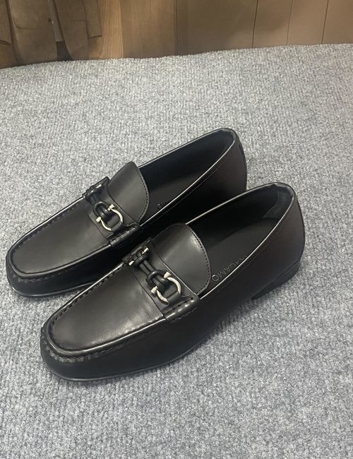 Ferragamo Genuine Leather Dress Shoes Non-slip Rubber Sole