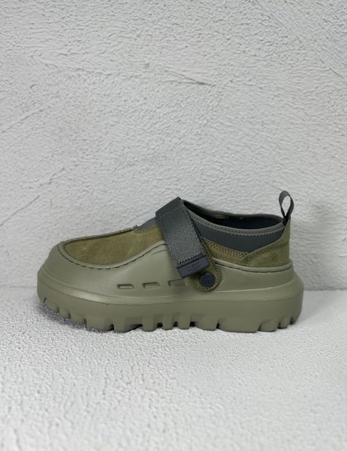 UGG Peakmod Lowcut Cowhide Casual Shoes Dark Olive