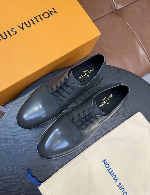 Louis Vuitton LV Premium Leather Shoes With Leather Sole