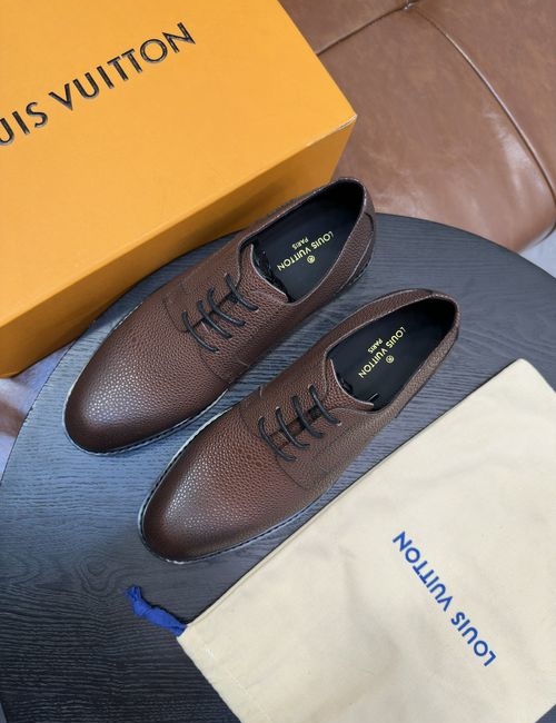 Louis Vuitton LV Premium Leather Shoes With Leather Sole