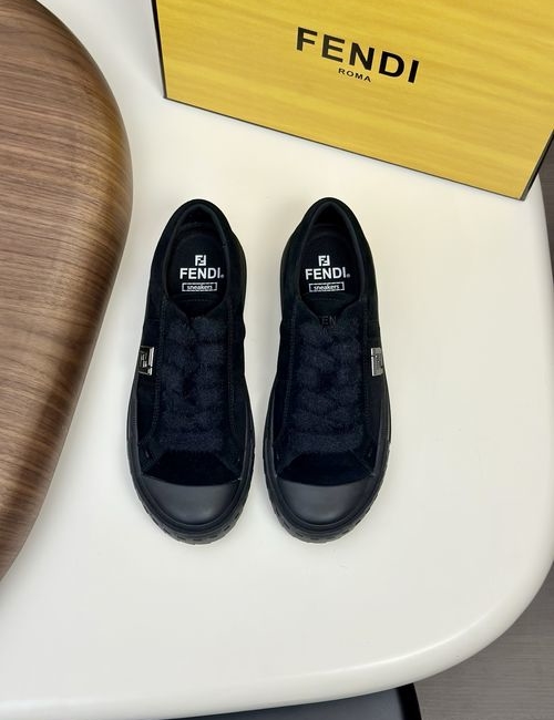 Fendi Match Lace-up Sneakers With Rubber Sole