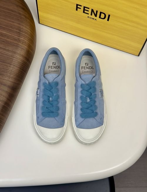 Fendi Match Lace-up Sneakers With Rubber Sole