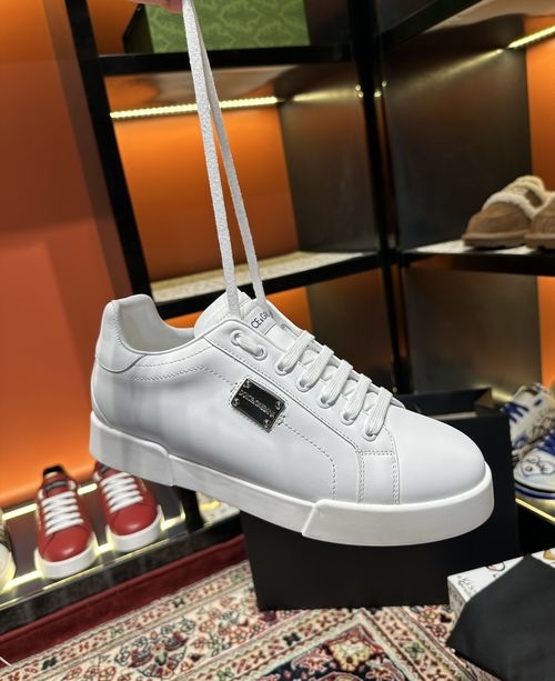 Dolce & Gabbana DG Luminous Low-top Leather Casual Sneakers