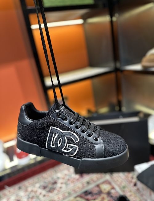 Dolce & Gabbana DG Luminous Low-top Leather Casual Sneakers