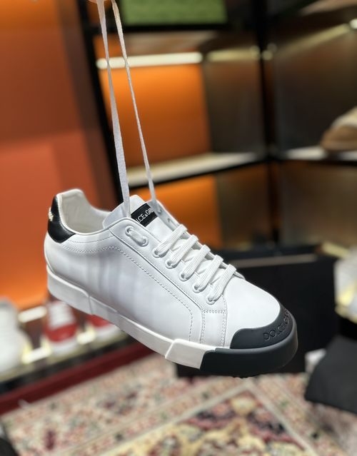 Dolce & Gabbana DG Luminous Low-top Leather Casual Sneakers