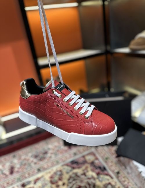 Dolce & Gabbana DG Luminous Low-top Leather Casual Sneakers