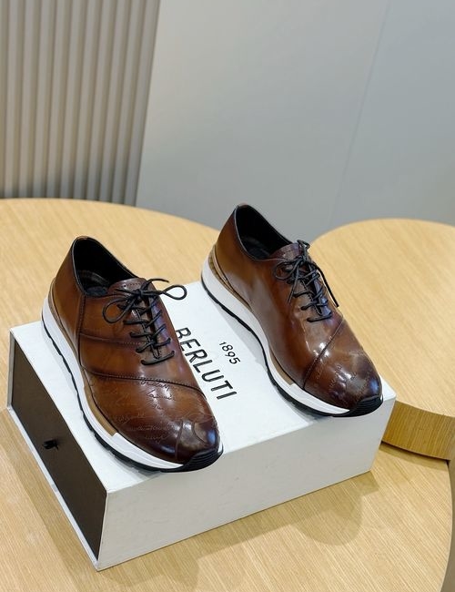 Berluti Fast Track Patina Leather Sneakers