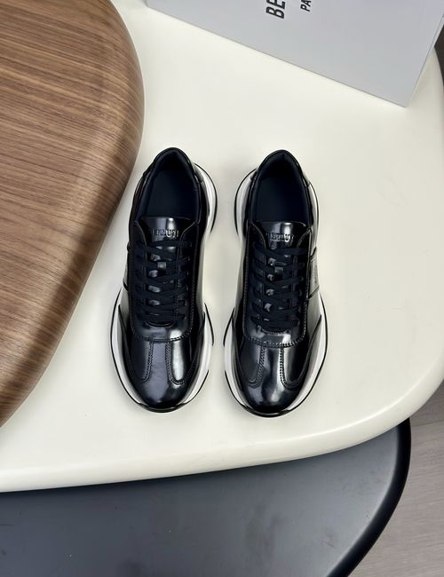Berluti Embossed Logo Leather Casual Shoes