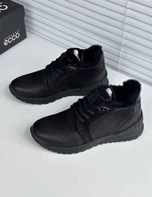 Ecco Black Non-slip Wool Lining Shoes