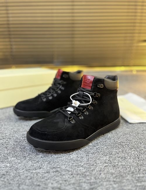 Bally High-top Leather Snow Shoes Wool Lined Rubber Sole