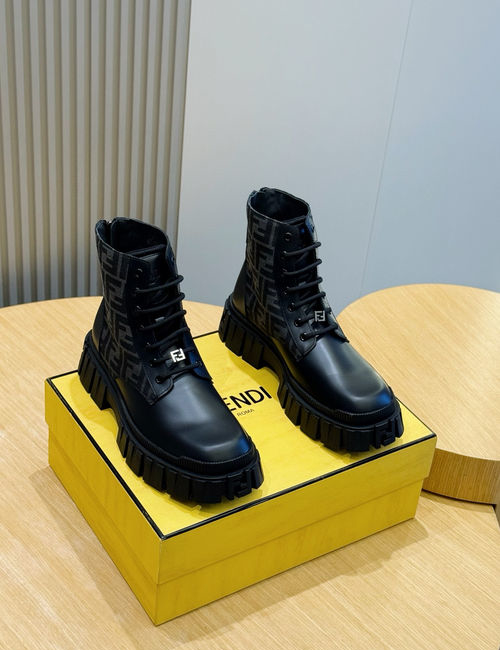 Fendi Cowhide Suede Ankle Boots