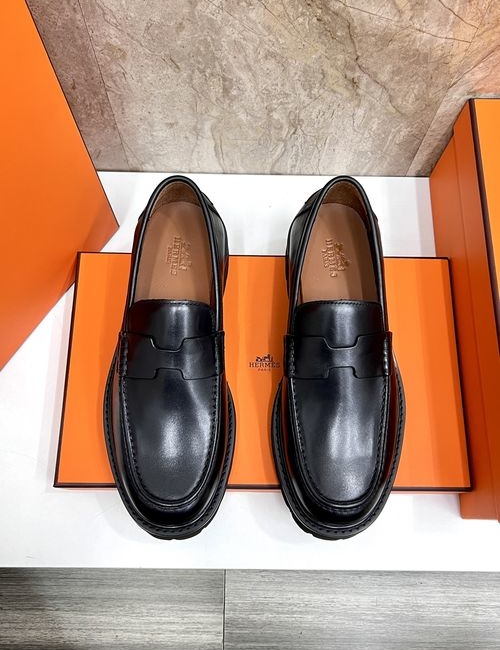 Hermes Genuine Leather Casual Leather Shoes