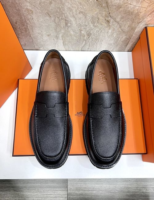 Hermes Genuine Leather Casual Leather Shoes
