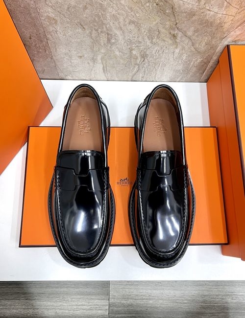 Hermes Genuine Leather Casual Leather Shoes