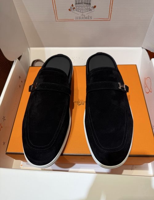 Hermes Bouning Mules Lambskin Lining Rubber Sole