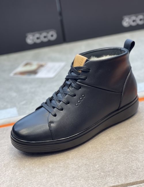 Ecco Wool-Lined Leather Shoes With Tpu Outsole
