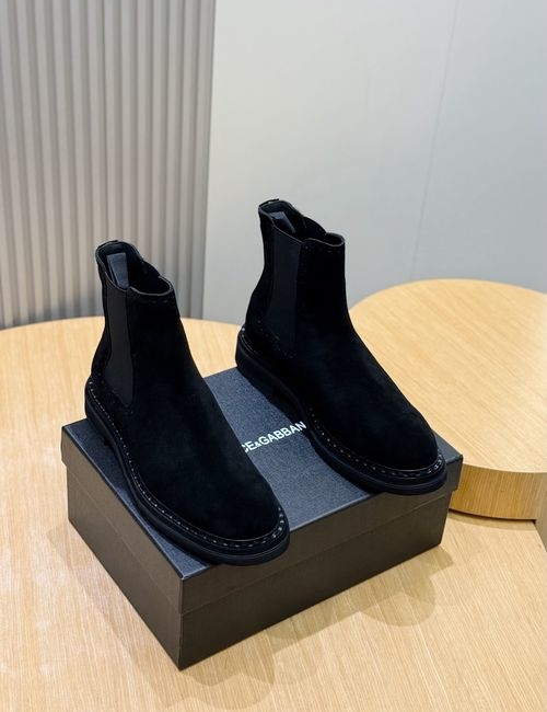 Dolce & Gabbana DG Cowhide Chelsea Boots With Leather Sole