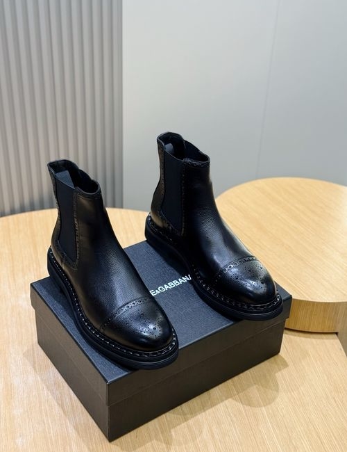 Dolce & Gabbana DG Cowhide Chelsea Boots With Leather Sole
