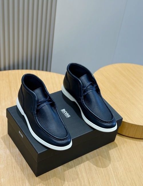Hugo Boss Suede Mid-top Derby Shoes