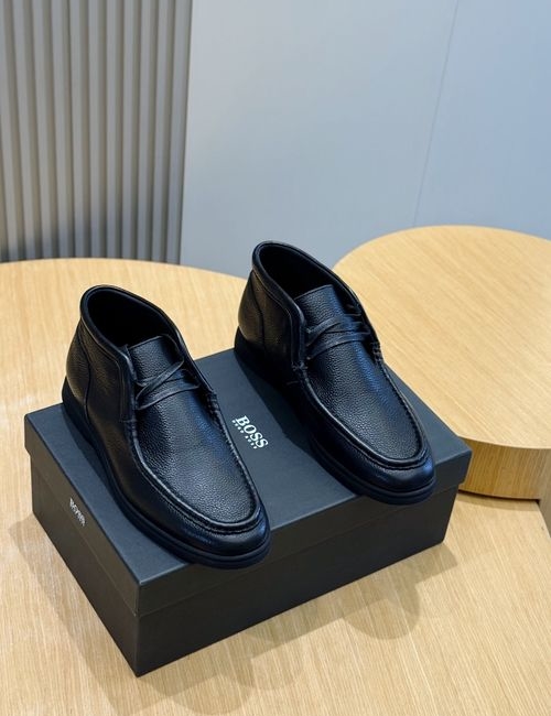 Hugo Boss Suede Mid-top Derby Shoes