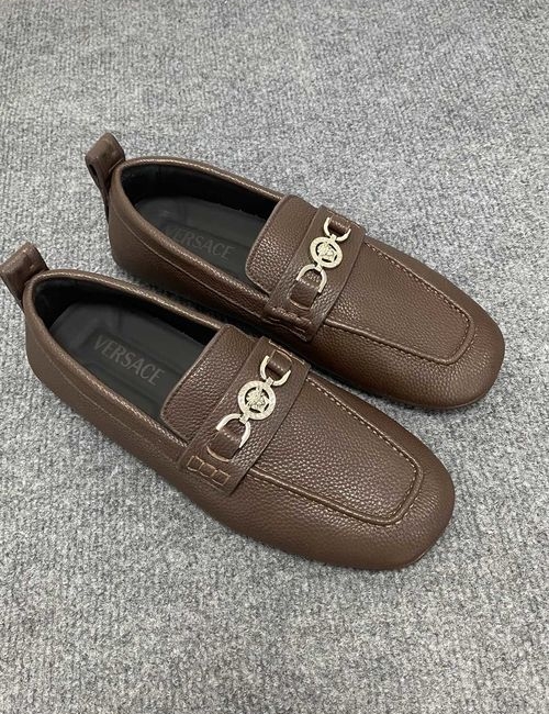 Versace La Greca Loafers With Hardware Accents