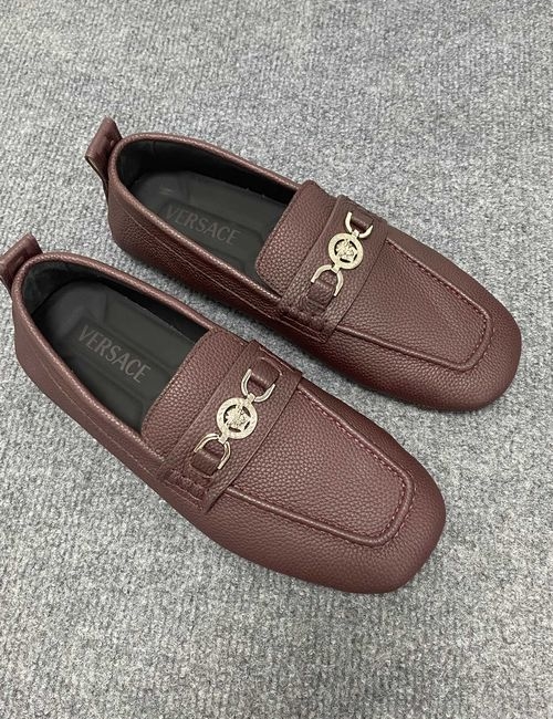 Versace La Greca Loafers With Hardware Accents