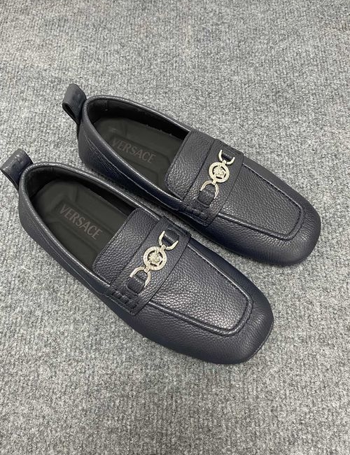 Versace La Greca Loafers With Hardware Accents