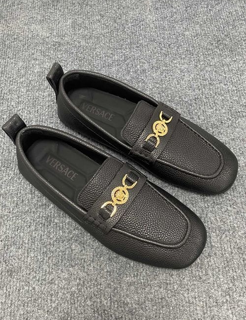 Versace La Greca Loafers With Hardware Accents