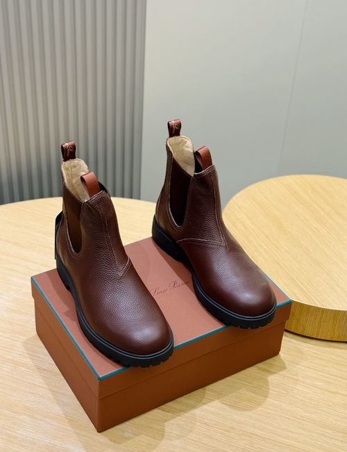 Loro Piana LP Chelsea Ankle Boots Suede Upper