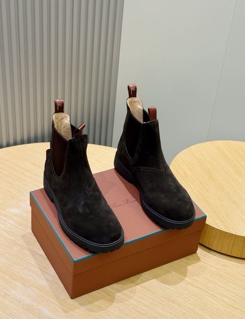 Loro Piana LP Chelsea Ankle Boots Suede Upper