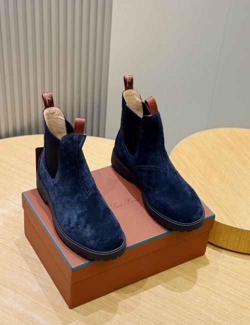 Loro Piana LP Chelsea Ankle Boots Suede Upper