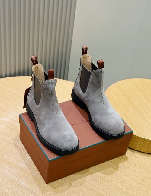 Loro Piana LP Chelsea Ankle Boots Suede Upper