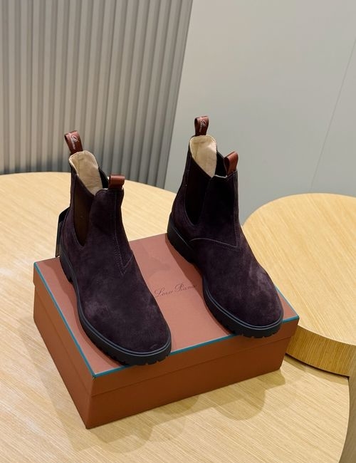 Loro Piana LP Chelsea Ankle Boots Suede Upper