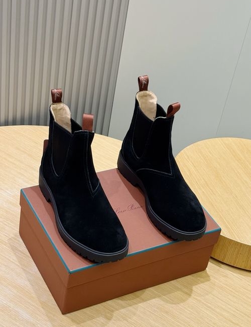 Loro Piana LP Chelsea Ankle Boots Suede Upper